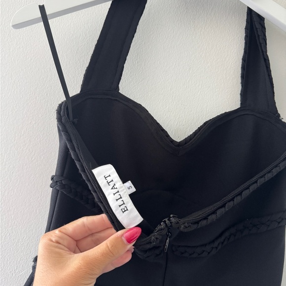 ELLIATT Katlyn Halter Black Cocktail Mini Dress S - Picture 7 of 8